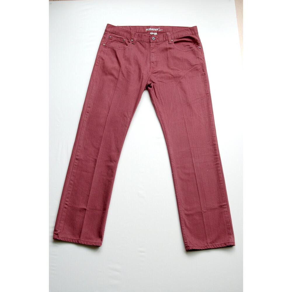 Flypaper Jeans Straight Leg – Oxblood Red | W36 x L32 | Y2K Vintage